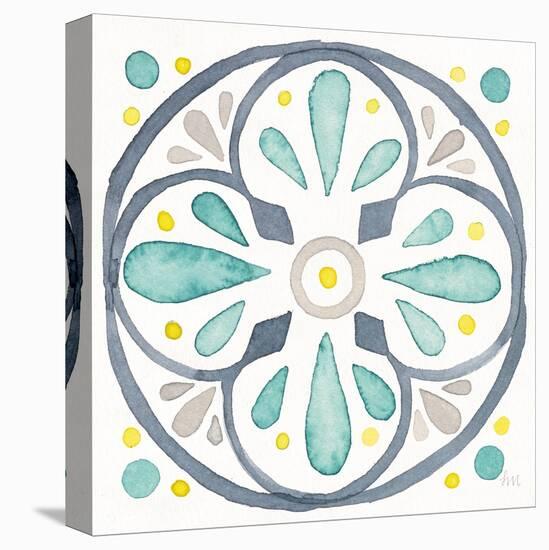 Garden Getaway Tile VI White-Laura Marshall-Stretched Canvas