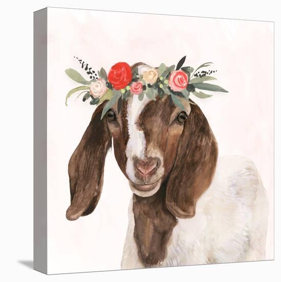 Garden Goat II-Victoria Borges-Stretched Canvas