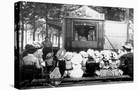 Garden of Luxembourg, Children with the Puppet-Brothers Seeberger-Premier Image Canvas