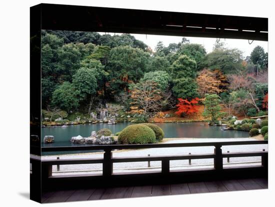 Garden of Tenryu-Ji Temple in Autumn, Kyoto, Japan-null-Premier Image Canvas