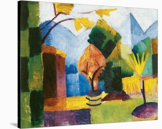 Garden on the Lake-Auguste Macke-Stretched Canvas