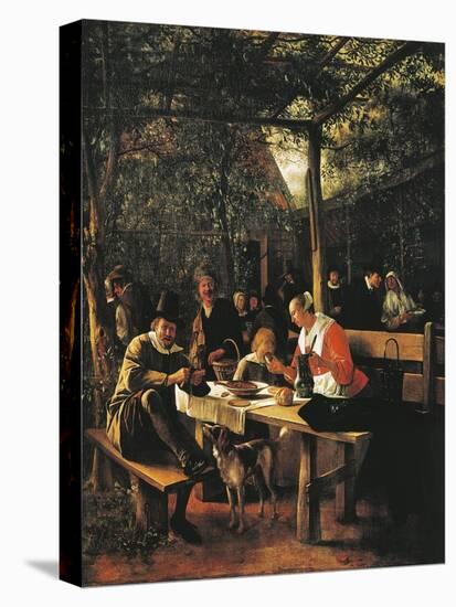 Garden Outside Inn-Jan Havicksz. Steen-Premier Image Canvas