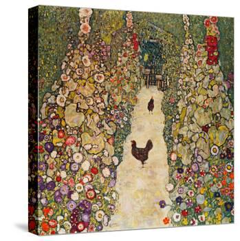Garden Path with Chickens, 1916, Burned at Schloss Immendorf in 1945-Gustav Klimt-Premier Image Canvas