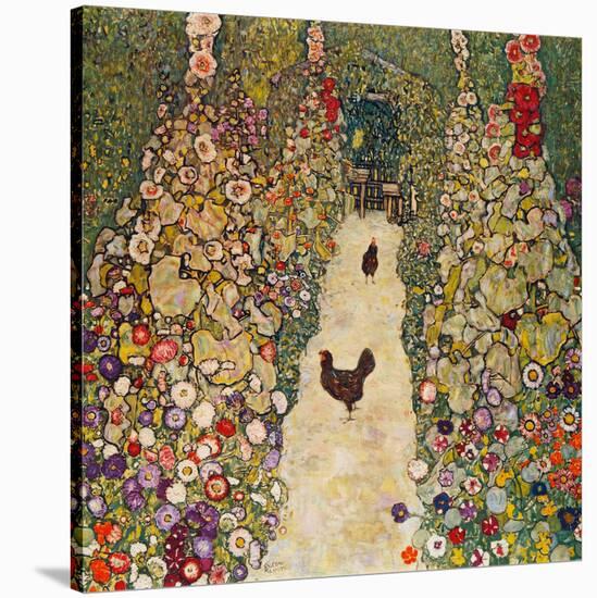 Garden Path with Chickens, 1916, Burned at Schloss Immendorf in 1945-Gustav Klimt-Premier Image Canvas