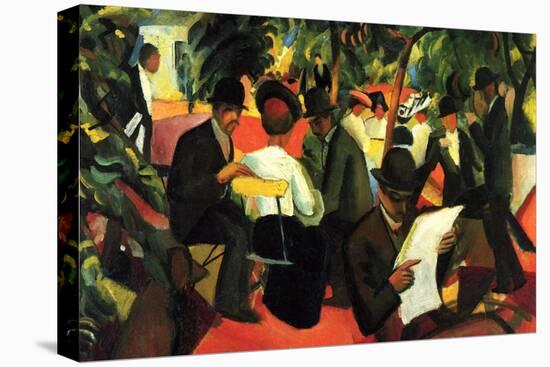 Garden Restaurant-Auguste Macke-Stretched Canvas