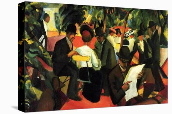 Garden Restaurant-Auguste Macke-Stretched Canvas