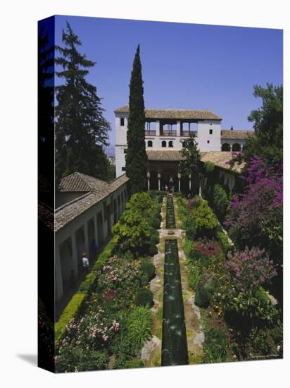 Gardens of the Generalife, the Alhambra, Granada, Andalucia (Andalusia), Spain, Europe-Julia Thorne-Premier Image Canvas