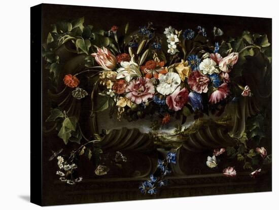 Garland of Flowers with Landscape, 1652-Juan De Arellano-Premier Image Canvas