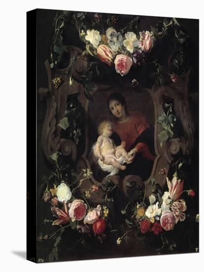 Garland with the Virgin and Child-Daniel Seghers-Premier Image Canvas