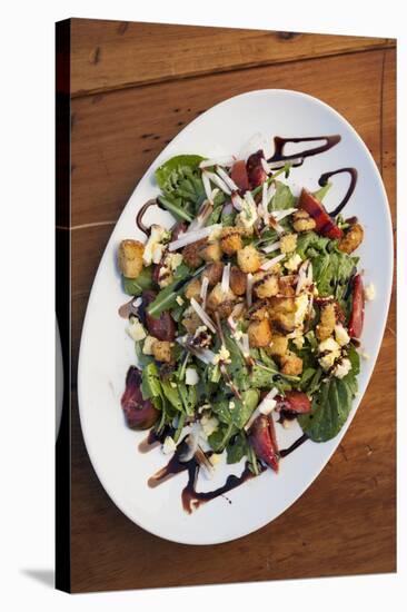 Gary's Green Salad At A Farm To Table Dinner In Sierraville Valley, California-Shea Evans-Stretched Canvas