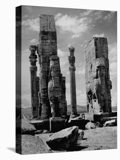 Gate of Xerxes in Ruins of the Ancient Persian City of Persepolis-Dmitri Kessel-Premier Image Canvas