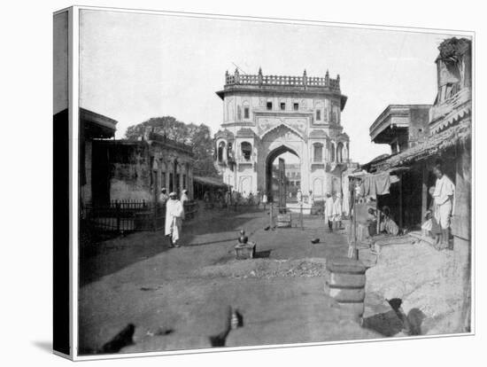 Gate to Lucknow , India, Late 19th Century-John L Stoddard-Premier Image Canvas