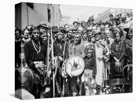 Gathering with Native Americans, Washington D.C., 1936-Harris & Ewing-Premier Image Canvas