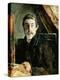 Gauguin Behind an Easel-Paul Gauguin-Premier Image Canvas