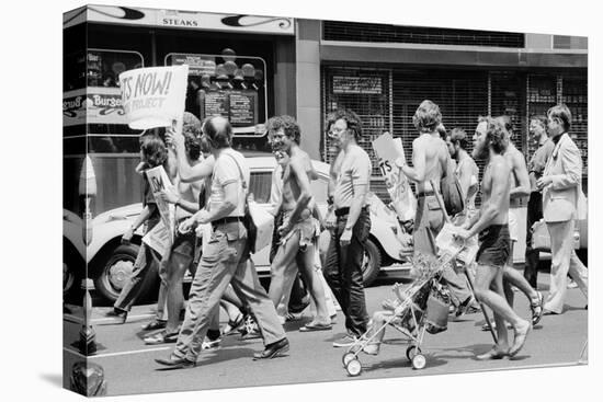 Gay Rights Demonstration at the Democratic National Convention, NYC, July 11, 1976-null-Stretched Canvas