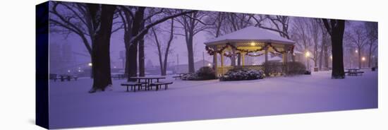 Gazebo Covered with Snow in a Park, Rochester, Olmsted County, Minnesota, USA-null-Premier Image Canvas