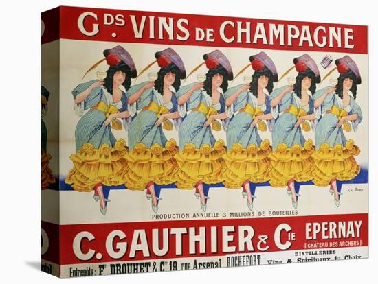 Gds Vins de Champagne, circa 1910-Casimir Brau-Premier Image Canvas