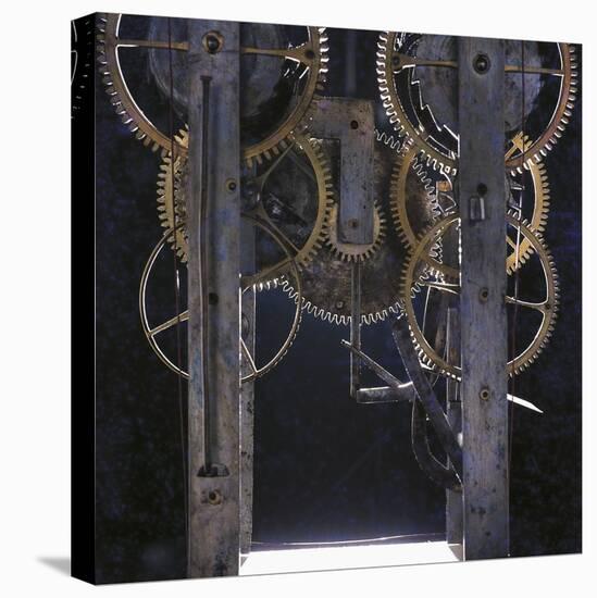 Gears of Antique Clock-null-Premier Image Canvas