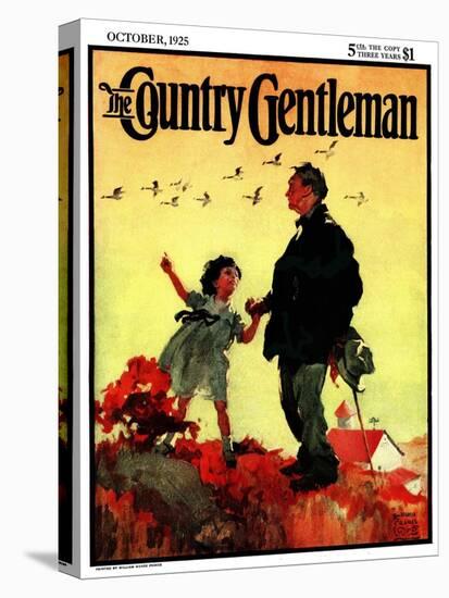 "Geese Flying South," Country Gentleman Cover, October 1, 1925-William Meade Prince-Premier Image Canvas