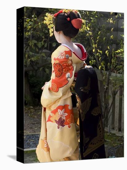Geisha, Maiko in Gion, Kyoto City, Honshu, Japan-Christian Kober-Premier Image Canvas