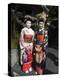 Geisha, Maiko (Trainee Geisha) in Gion, Kyoto City, Honshu, Japan-Christian Kober-Premier Image Canvas