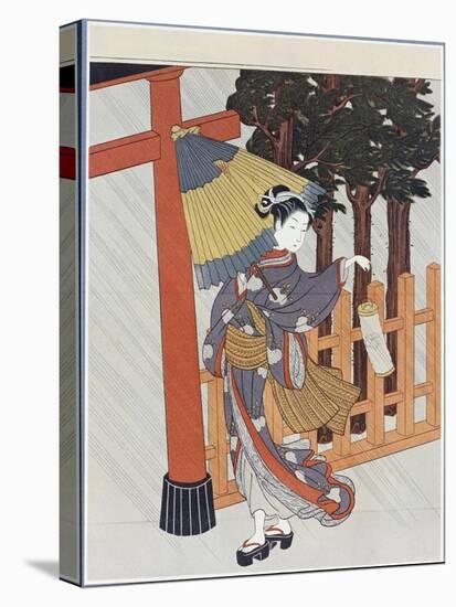 Geisha Visiting a Shrine-Suzuki Harunobu-Premier Image Canvas