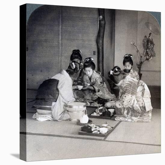 Geishas at Dinner, Tokyo, Japan, 1904-Underwood & Underwood-Premier Image Canvas