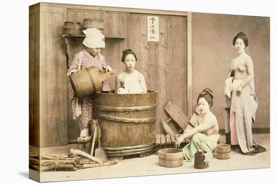 Geishas Bathing, circa 1880s-English Photographer-Premier Image Canvas