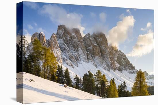 Geisler mountain range in the dolomites of the Villnoss Valley in South Tyrol, Alto Adige-Martin Zwick-Premier Image Canvas