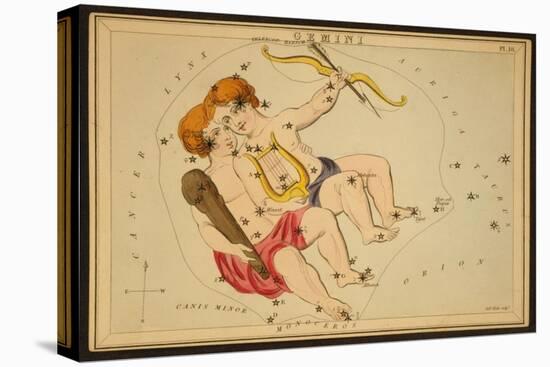 Gemini Constellation, Zodiac Sign, 1825-Science Source-Premier Image Canvas