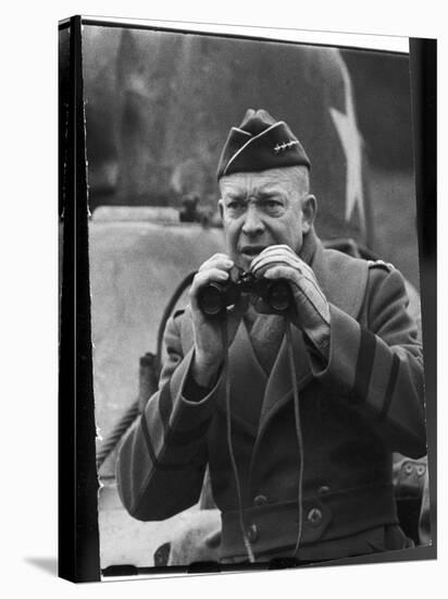 Gen. Dwight Eisenhower, Commander in Chief of the Allied Invasion Forces-Frank Scherschel-Premier Image Canvas