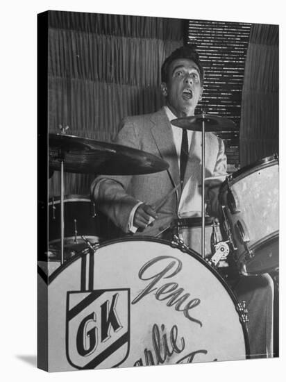 Gene Krupa, American Drummer and Jazz Band Leader, Playing Drums at the Club Hato on the Ginza-Margaret Bourke-White-Premier Image Canvas