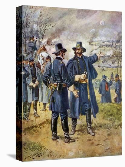 General Burnside Ordering Hooker to Charge the Heights at Fredericksburg, Virginia-null-Premier Image Canvas