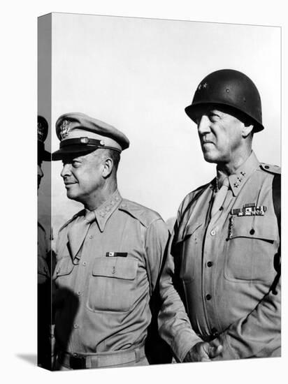 General Dwight Eisenhower, General George Patton, 1940's-null-Stretched Canvas