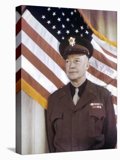 General Dwight Eisenhower, Supreme Commander Allied Expeditionary Force. Ca. 1943, World War 2-null-Stretched Canvas