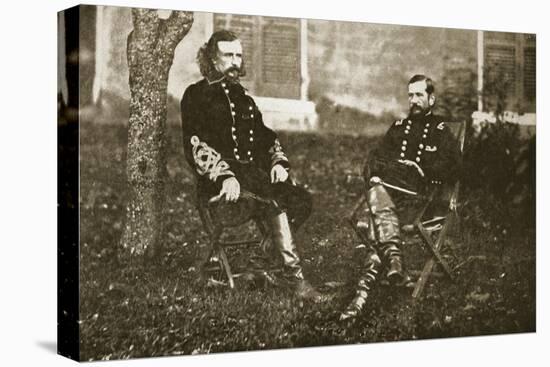 General George A. Custer and General Alfred Pleasonton, 1861-65-Mathew Brady-Premier Image Canvas