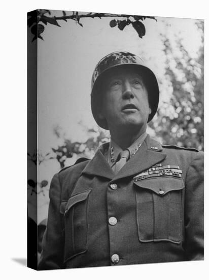 General George S. Patton in Normandy, France-Ralph Morse-Premier Image Canvas