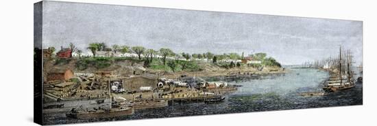 General Grant's Headquarters and Base of Supplies on the James River, c.1864-null-Premier Image Canvas