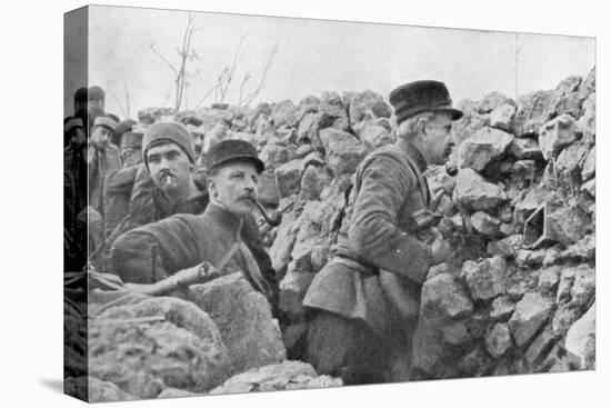 General Marchand Inspecting Trenches, Champagne, France, World War I, 1915-null-Premier Image Canvas