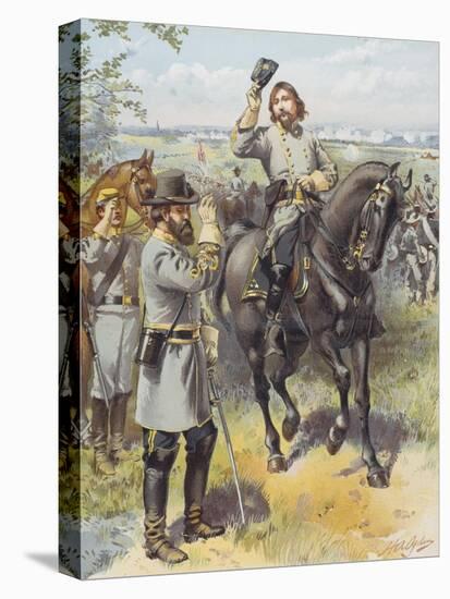 General Pickett Taking the Order to Charge from General Longstreet, Battle of Gettysburg, 3rd…-Henry Alexander Ogden-Premier Image Canvas