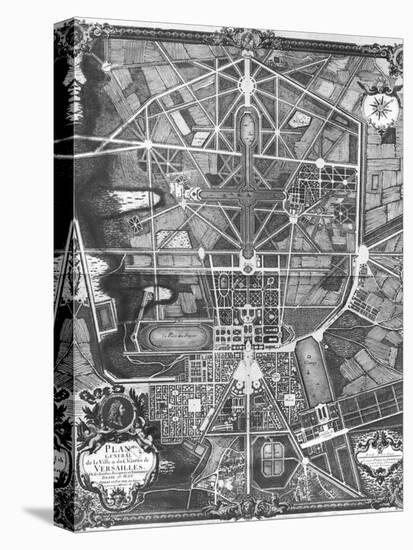 General Plan of the Town and Chateau of Versailles, with Its Gardens, Forests and Fountains-Pierre Lepautre-Premier Image Canvas