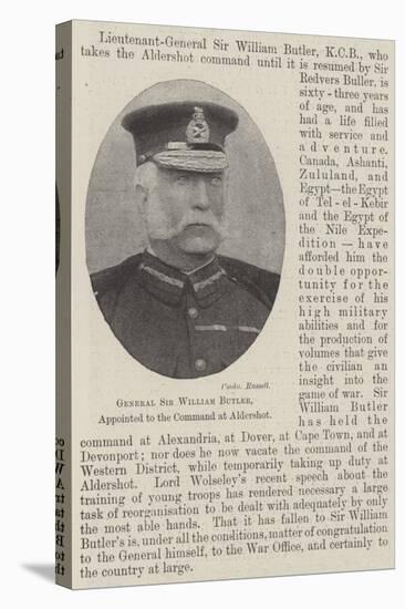 General Sir William Butler, Appointed to the Command at Aldershot-null-Premier Image Canvas