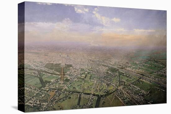 General View of Paris from a Hot-Air Balloon, 1855-Victor Navlet-Premier Image Canvas