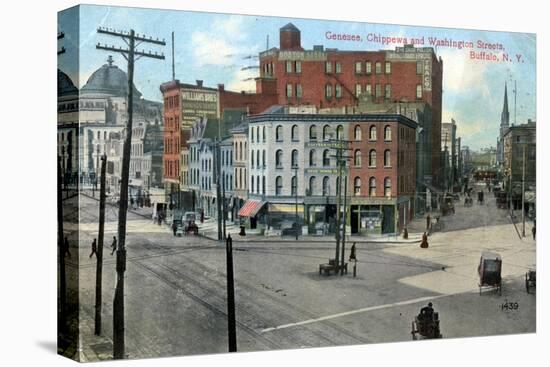 Genesse, Chippewa and Washington Streets, Buffalo, New York, USA, C1910-null-Premier Image Canvas