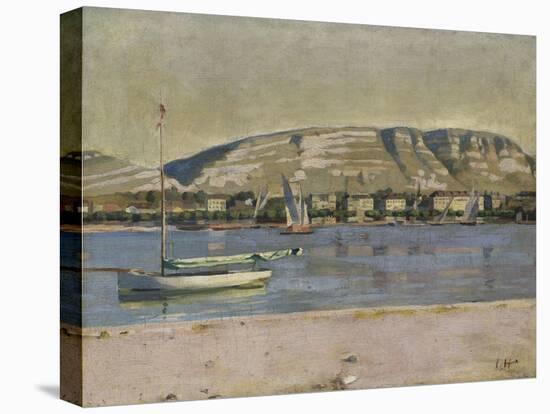 Geneva Harbour and the Saleve, 1878-Ferdinand Hodler-Premier Image Canvas