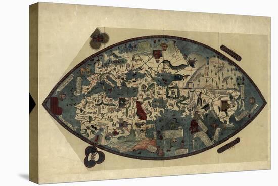 Genoese World Map, 1450-Library of Congress-Premier Image Canvas