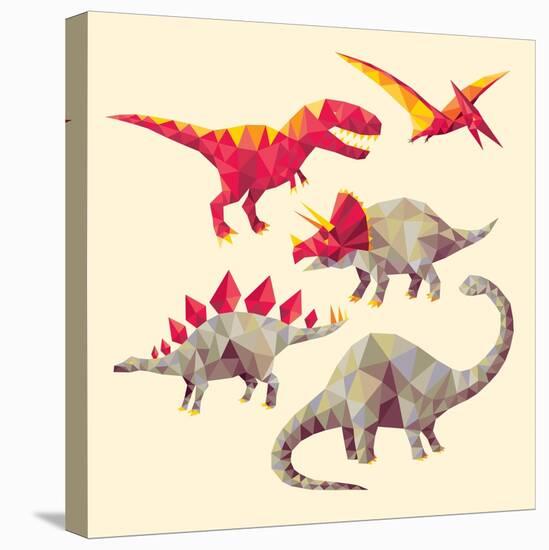 Geo Saurs-Michael Buxton-Stretched Canvas