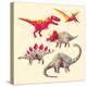 Geo Saurs-Michael Buxton-Stretched Canvas