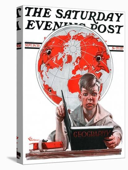 "Geography," Saturday Evening Post Cover, September 29, 1923-Elbert Mcgran Jackson-Premier Image Canvas