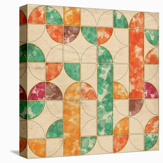 Geometric Color Shape V-null-Stretched Canvas